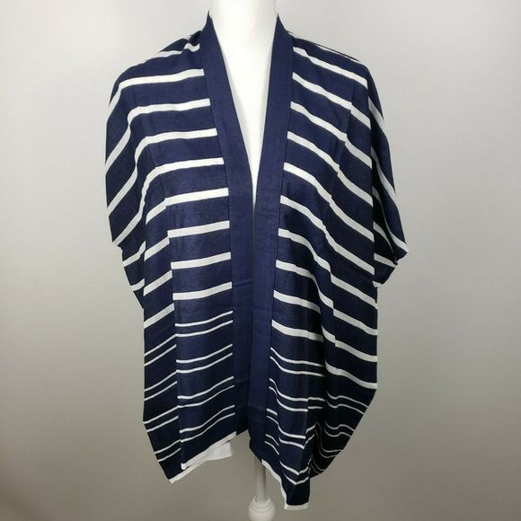 LOFT Tops - LOFT xs Sm maritime striped kimono nautical NWT